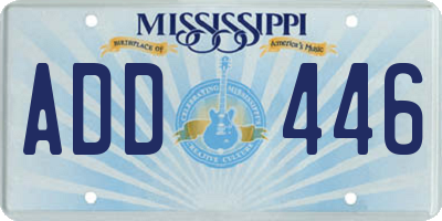 MS license plate ADD446