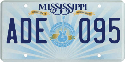 MS license plate ADE095