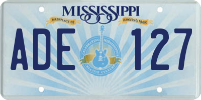 MS license plate ADE127