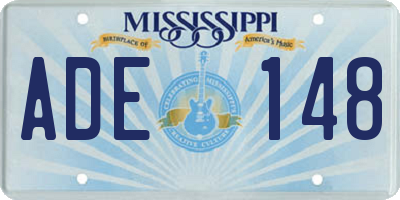 MS license plate ADE148