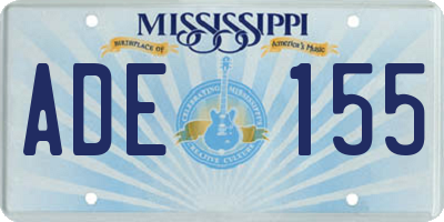 MS license plate ADE155