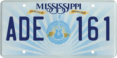MS license plate ADE161