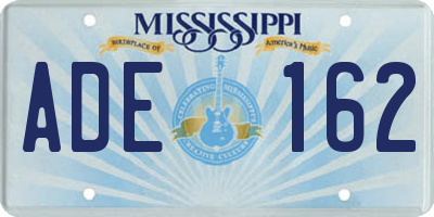 MS license plate ADE162