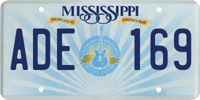 MS license plate ADE169