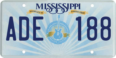MS license plate ADE188