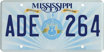 MS license plate ADE264