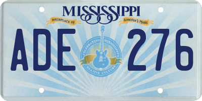 MS license plate ADE276