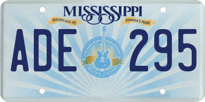 MS license plate ADE295