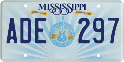 MS license plate ADE297