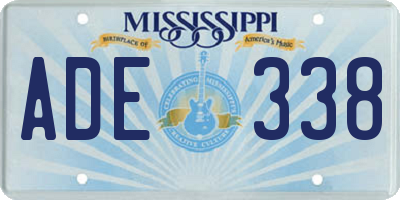 MS license plate ADE338