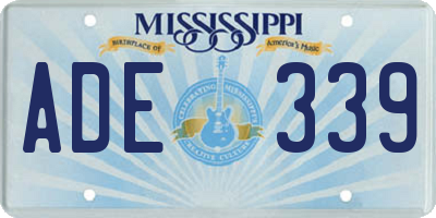 MS license plate ADE339