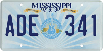 MS license plate ADE341