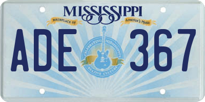 MS license plate ADE367