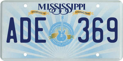 MS license plate ADE369