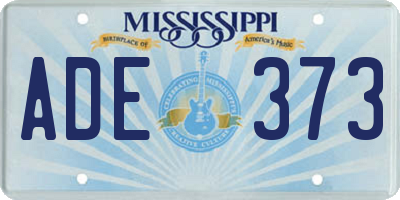 MS license plate ADE373