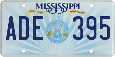 MS license plate ADE395