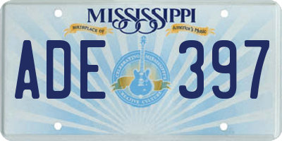 MS license plate ADE397