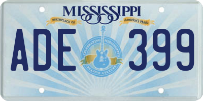 MS license plate ADE399