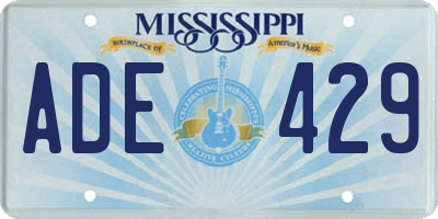 MS license plate ADE429