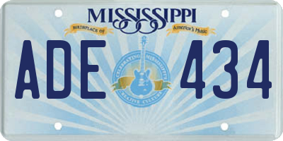 MS license plate ADE434