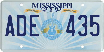 MS license plate ADE435