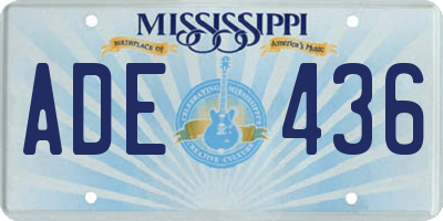 MS license plate ADE436