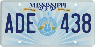 MS license plate ADE438