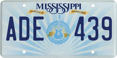 MS license plate ADE439