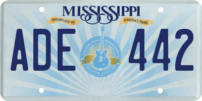 MS license plate ADE442
