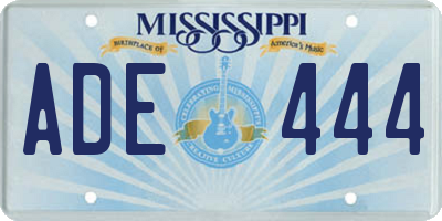 MS license plate ADE444