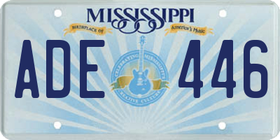MS license plate ADE446
