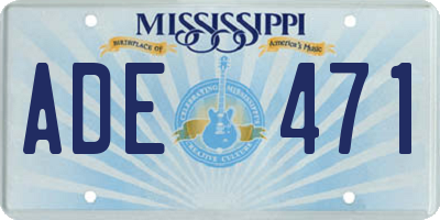 MS license plate ADE471