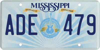MS license plate ADE479