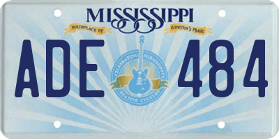 MS license plate ADE484