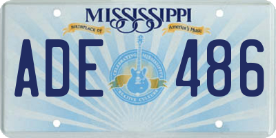 MS license plate ADE486