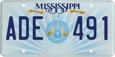 MS license plate ADE491