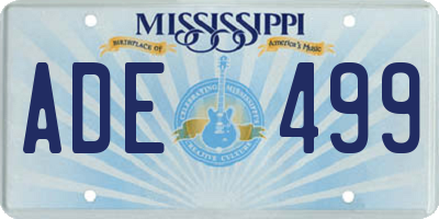 MS license plate ADE499