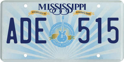 MS license plate ADE515