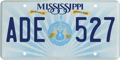 MS license plate ADE527
