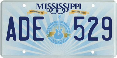 MS license plate ADE529