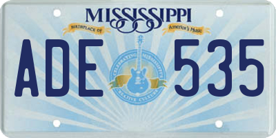 MS license plate ADE535