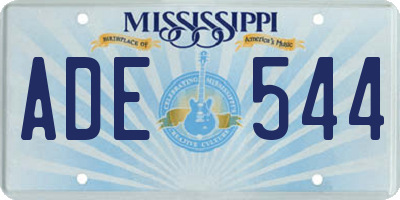 MS license plate ADE544