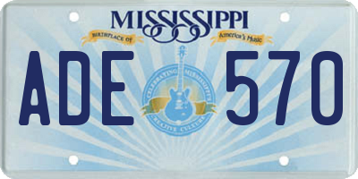 MS license plate ADE570