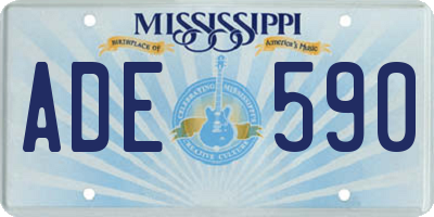 MS license plate ADE590