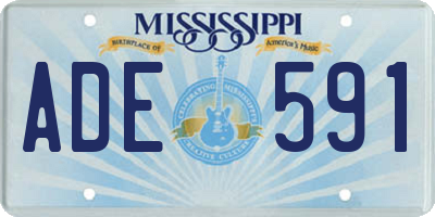 MS license plate ADE591