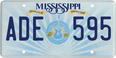 MS license plate ADE595