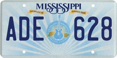 MS license plate ADE628