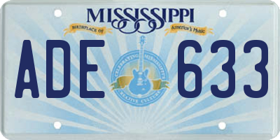 MS license plate ADE633