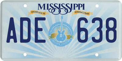 MS license plate ADE638