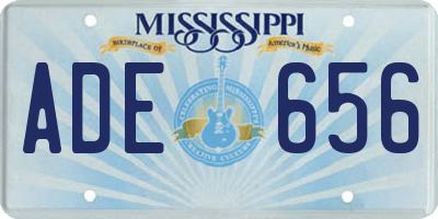 MS license plate ADE656